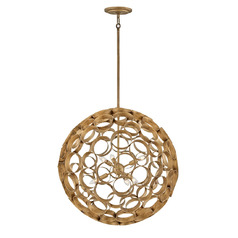 Centric 28-Inch Orb Chandelier in Burnished Gold by Fredrick Ramond