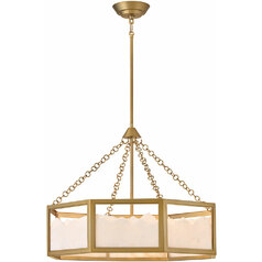Veleta 36-Inch Chandelier in Lacquered Brass by Fredrick Ramond