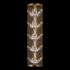 Allegri Crystal Petalo Winter Brass LED Sconce