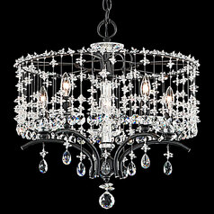 Bella Rose Ferro Black Crystal Chandelier by Schonbek Lighting