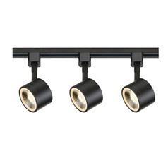 LED Track Light Kit H-Track Black by Nuvo Lighting