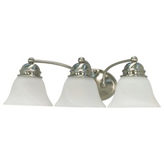 Empire Brushed Nickel Bathroom Light by Nuvo Lighting