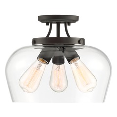 Octave 13-Inch Semi-Flush Mount in English Bronze by Savoy House