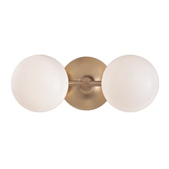 Fleming Aged Brass LED Bathroom Light by Hudson Valley Lighting