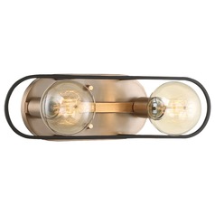 Chassis Copper Brushed Brass & Matte Black Bathroom Light by Nuvo Lighting