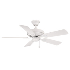 Fanimation Fans Edgewood 44 Matte White Ceiling Fan Without Light