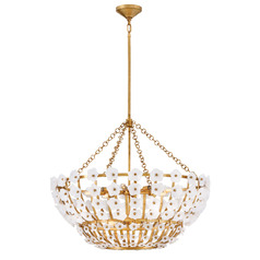 Azalea 36-Inch Chandelier in Distressed Brass by Fredrick Ramond