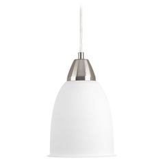 Simple Brushed Nickel LED Mini Pendant by Progress Lighting