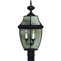 Newbury Post Light in Mystic Black by Quoizel Lighting