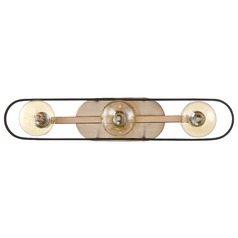 Chassis Copper Brushed Brass & Matte Black Bathroom Light by Nuvo Lighting