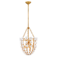 Azalea 16.50-Inch Wide Pendant in Distressed Brass by Fredrick Ramond