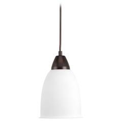 Simple Antique Bronze LED Mini Pendant by Progress Lighting