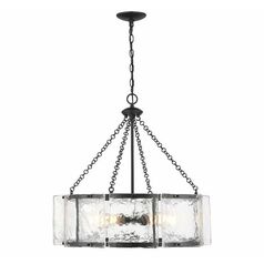 Genry 5-Light Pendant in Matte Black by Savoy House