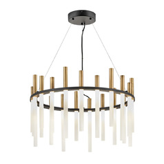 Echo Medium LED Chandelier in Black by Fredrick Ramond