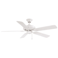 Fanimation Fans Edgewood 52 Matte White Ceiling Fan Without Light