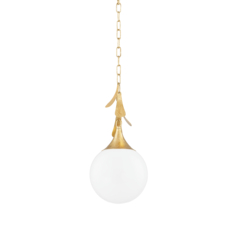 Victoria Mini Pendant in Vintage Gold Leaf by Hudson Valley Lighting