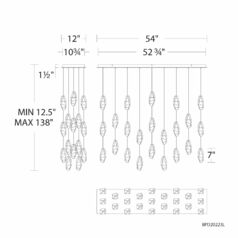 Schonbek Beyond Martini Polished Nickel LED Multi-Light Pendant