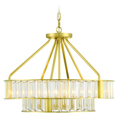 Crystorama Lighting Libby Langdon Farris Aged Brass Chandelier
