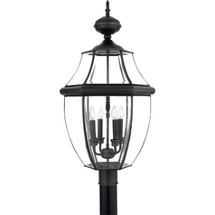 Newbury Post Light in Medici Bronze by Quoizel Lighting