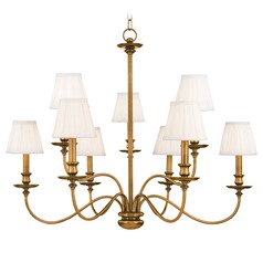 Menlo Park Chandelier in Aged Brass by Hudson Valley Lighting