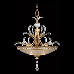 Fine Art Lamps Beveled Arcs Gold Leaf Pendant Light
