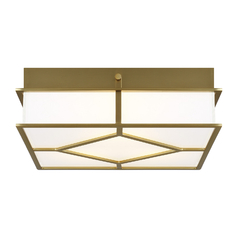 Alexa Hampton Transom 13-Inch Burnished Brass Flush Mount by Visual Comfort Studio