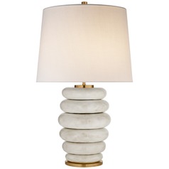 Kelly Wearstler Phoebe Stacked Lamp in Antique White by Visual Comfort Signature
