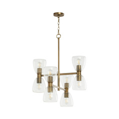 Relo 8-Light Chandelier in Dark Brass by Quorum Lighting