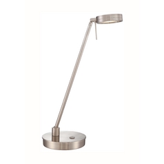 George's Reading Room LED Table Lamp in Brushed Nickel by George Kovacs