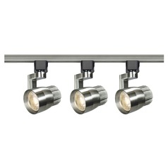 LED Track Light Kit H-Track Brushed Nickel 3000K by Nuvo Lighting