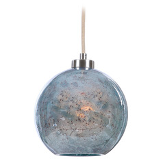 Gemblue Brushed Nickel Mini-Pendant Light by Uttermost Lighting