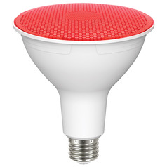 11.5W PAR38 90-Degree LED Light Bulb in Red by Satco Lighting