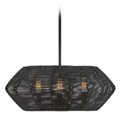 Luca 21.25-Inch 3-Light Pendant in Black by Hinkley Lighting