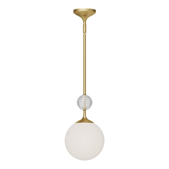 Alora Lighting Celia Brushed Gold Mini-Pendant Light with Globe Shade