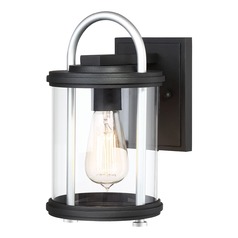 Keyser Black with Silver Accent Outdoor Wall Light by Minka Lavery