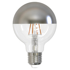 5W G25 2700K Half Chrome E26 Base LED Light Bulb by Bulbrite