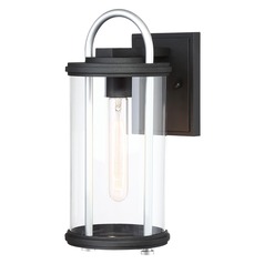 Keyser Black with Silver Accent Outdoor Wall Light by Minka Lavery
