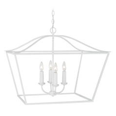 Grady 4-Light Pendant in Textured White by Capital Lighting