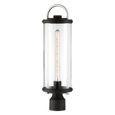 Minka Lavery Keyser Black W/ Silver Accent Post Light