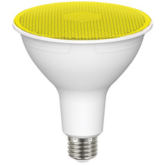 11.5W PAR38 90-Degree LED Light Bulb in Yellow by Satco Lighting