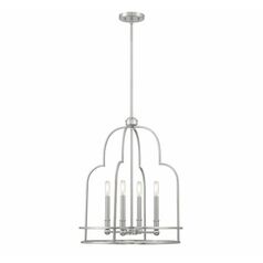 Diplomat 4-Light Pendant in Satin Nickel by Savoy House