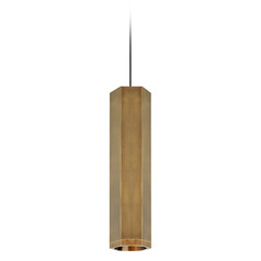 Blok Mini Pendant in Aged Brass by Visual Comfort Modern