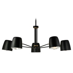 Luca Black Chandelier by Matteo Lighting