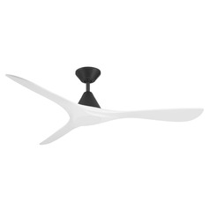 Modern Forms Carve Matte Black & Matte White Ceiling Fan Without Light