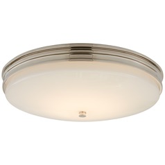 Chapman & Myers Launceton LED Flush Mount in Nickel by Visual Comfort Signature