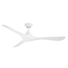Modern Forms Carve Matte White Ceiling Fan Without Light