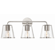 Crystorama Lighting Fulton Polished Nickel Bathroom Light