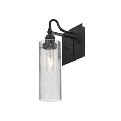 Seeded Glass Sconce Black Juni 10 by Besa Lighting