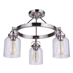 Foxwood Brushed Polished Nickel Semi-Flush Mount by Craftmade Lighting