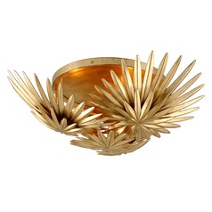 Savvy Vintage Gold Leaf Semi-Flush Mount by Corbett Lighting
